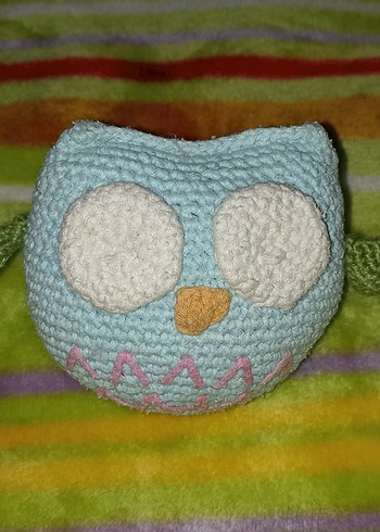 Renkli Örme Baykuş Peluş Oyuncak - Görsel 4