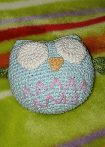 Renkli Örme Baykuş Peluş Oyuncak - Görsel 2