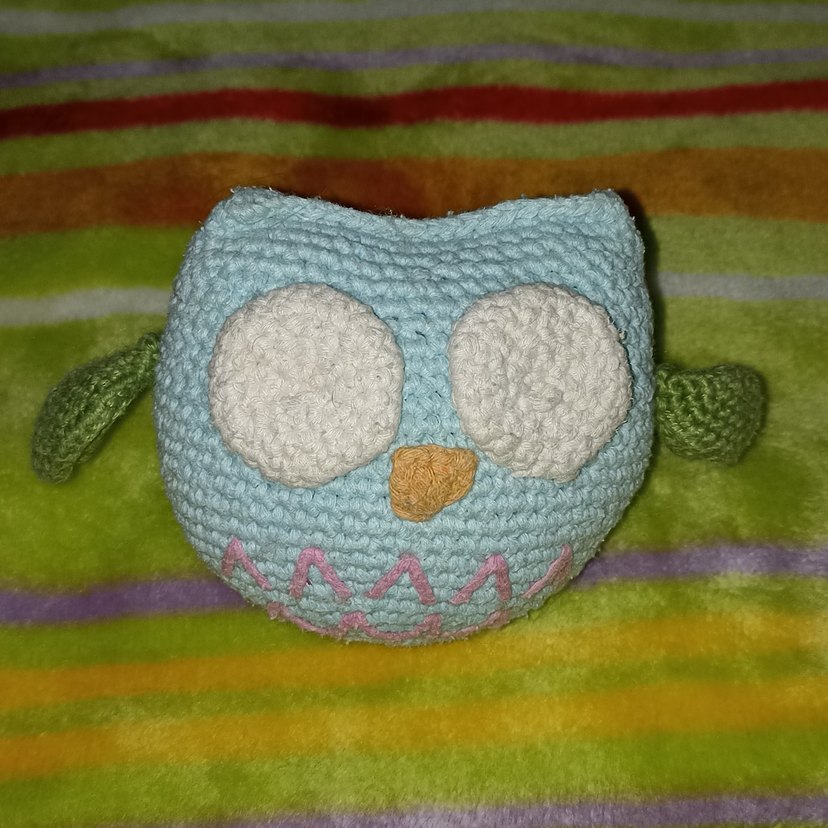 Renkli Örme Baykuş Peluş Oyuncak - Görsel 4