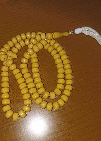 Erkek Parlak Sarı Tesbih - Görsel 3