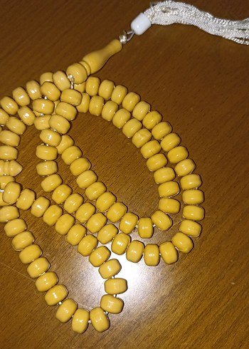 Erkek Parlak Sarı Tesbih