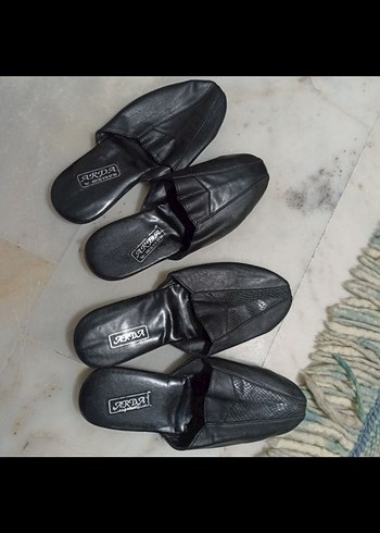 Tokalı Siyah Erkek Ev Terliği - Görsel 2