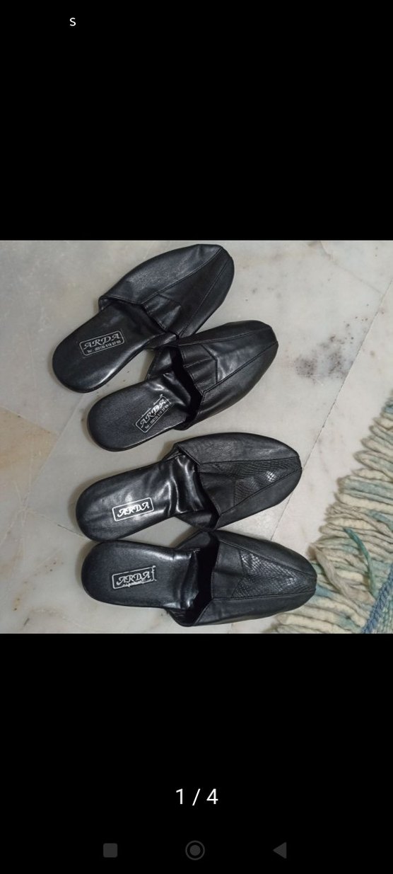 Tokalı Siyah Erkek Ev Terliği - Görsel 2