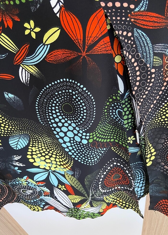 Desenli elbise - Görsel 4