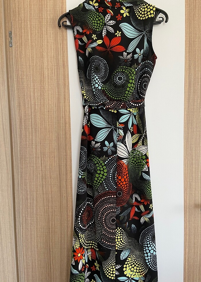 Desenli elbise - Görsel 5