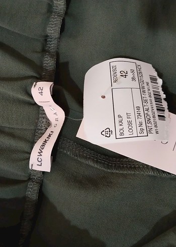 LC Waikiki Kadın Haki Salaş Pantolon