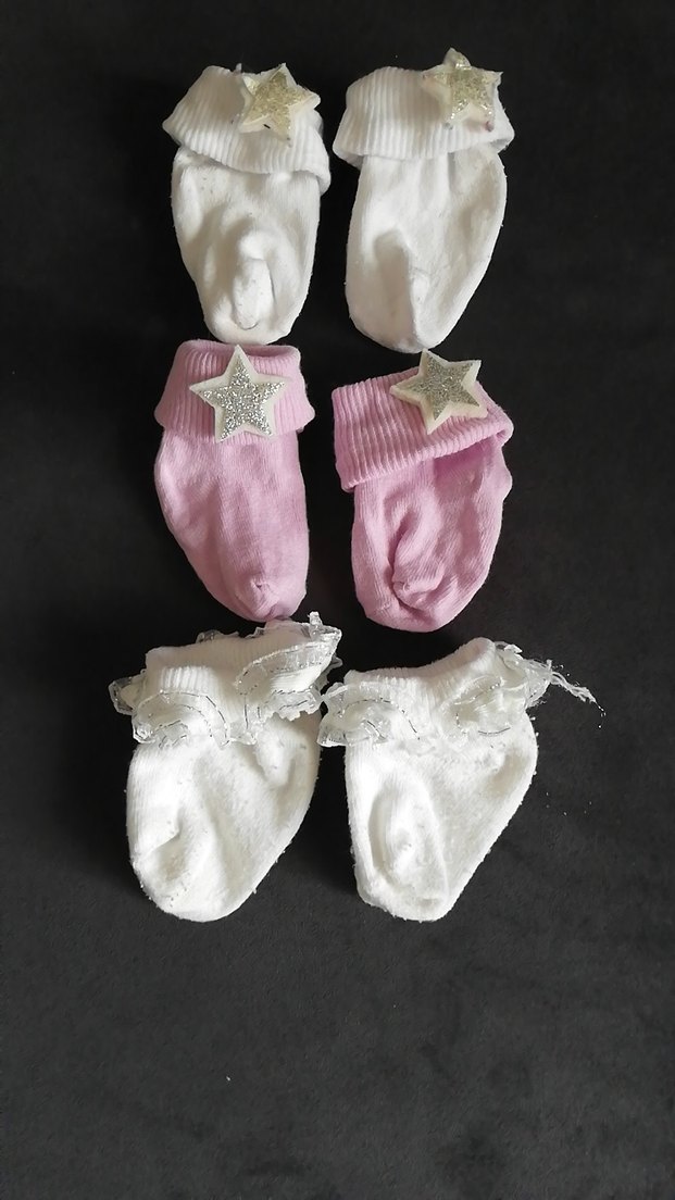 Kız Çocuk Triko Çorap Seti, Yıldız Detaylı - Görsel 2