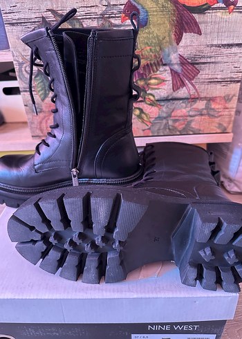 37 Beden siyah Renk Siyah Deri Kadın Goth Botlar