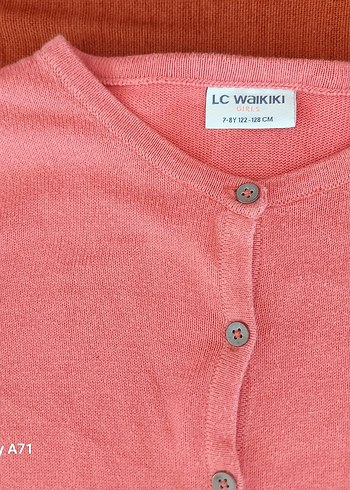 LC Waikiki Kız Çocuk Pembe Düğmeli Yün Hırka