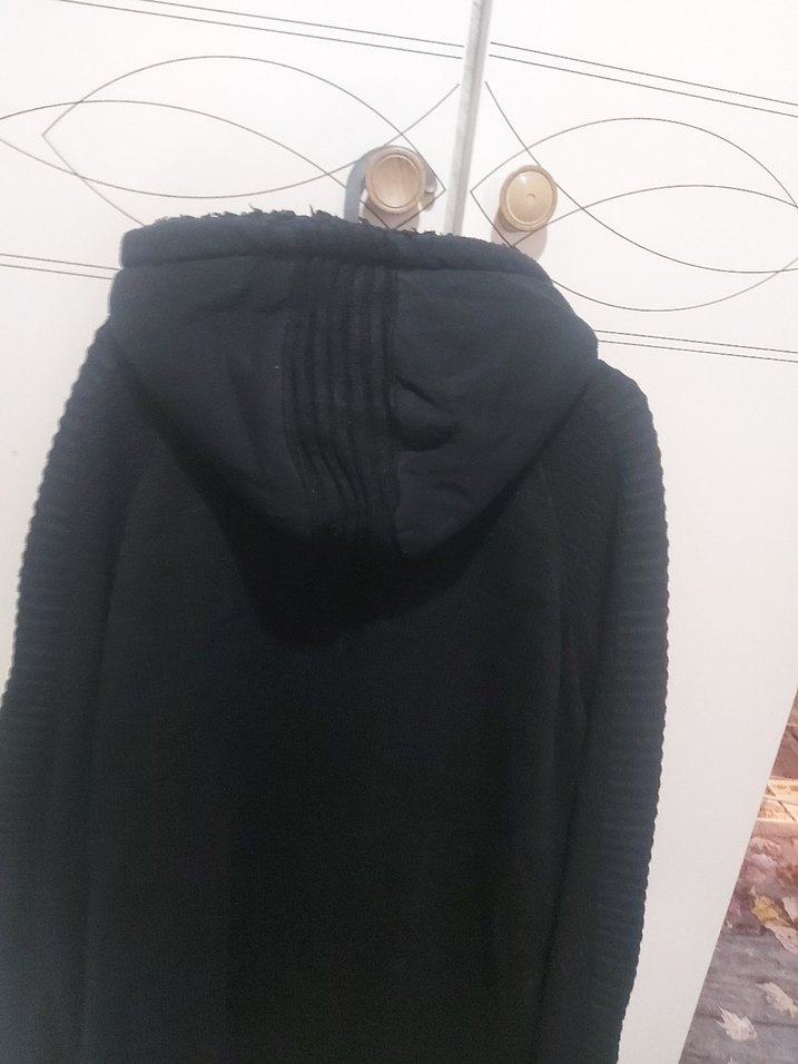 Siyah Fermuarlı Erkek Polar Ceket - Görsel 4