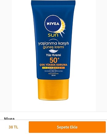 Nivea güneş kremi