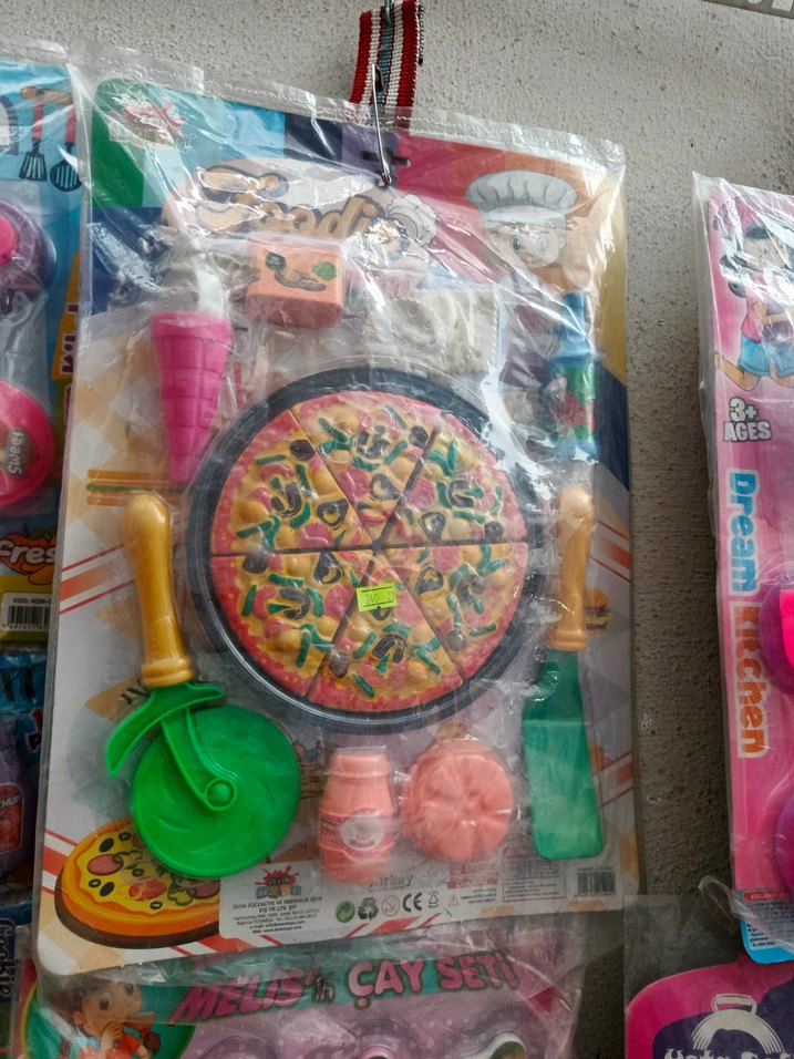 Renkli Oyuncak Pizza Seti - Görsel 2