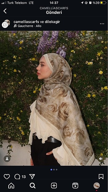 Şal rose desen