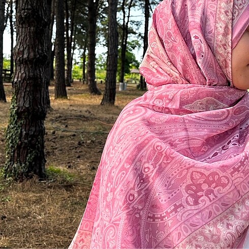 Pembe lotus desen camellia soft şal