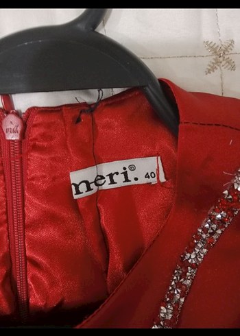 Bordo Uzun Kollu İşlemeli Kadın Elbise - Görsel 4