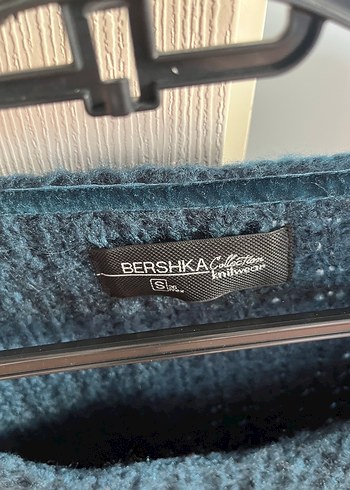 Bershka Lacivert Triko Kısa Kollu Salaş Kazak
