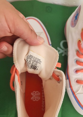 38 Beden çeşitli Renk Renkli Bağcıklı Converse Spor Ayakkabı