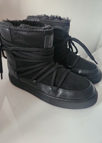 Siyah Kürklü Kadın Dolgu Topuk Bot HM KAR BOTU - Görsel 2