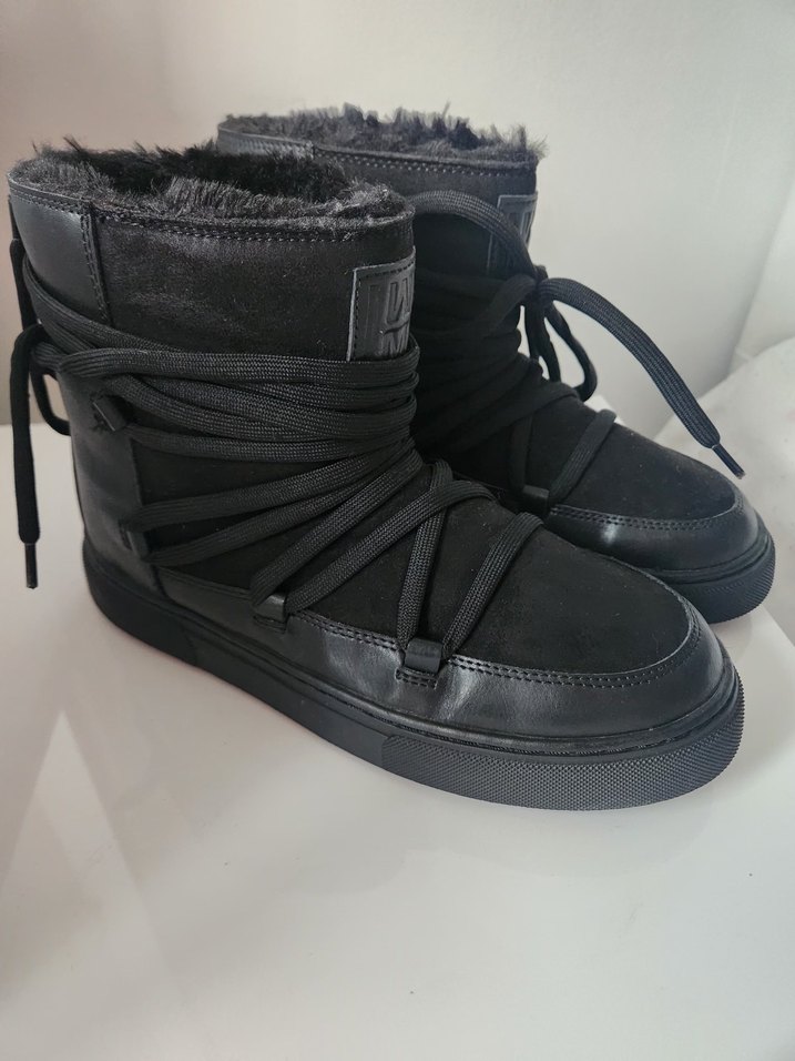 Siyah Kürklü Kadın Dolgu Topuk Bot HM KAR BOTU - Görsel 2