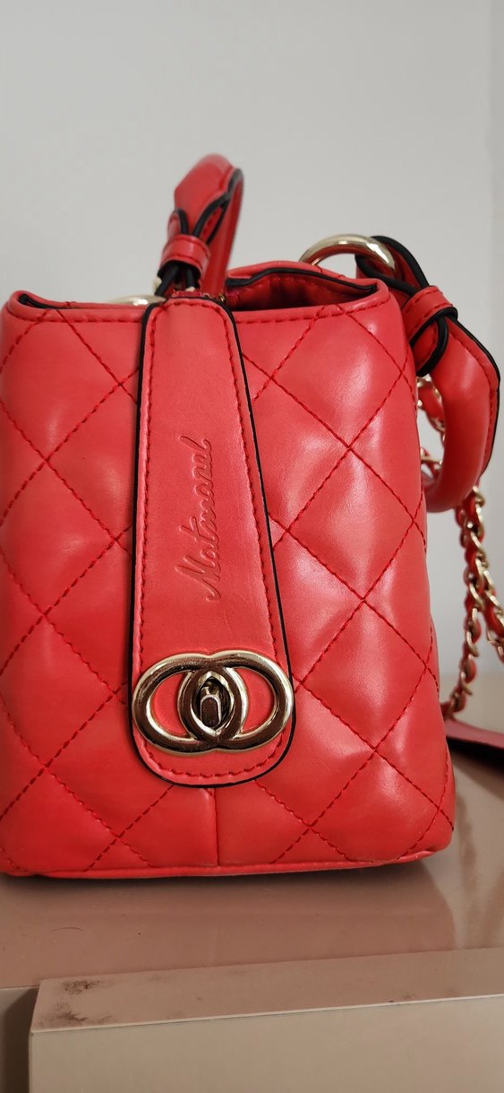 matmazel Kareli Tokalı Kadın Çanta - Görsel 5