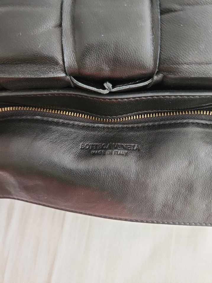 Siyah Kareli Deri Tokalı Kadın Çanta - Görsel 2