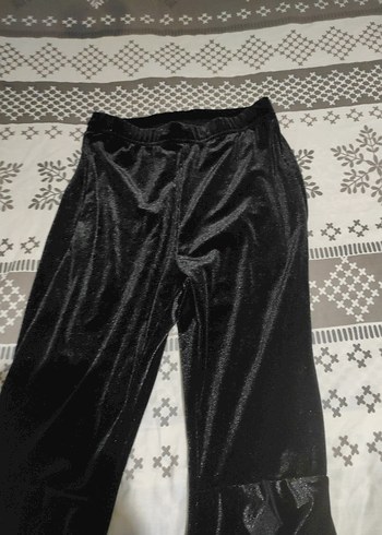 xs Beden siyah Renk Siyah Drapeli Uzun Gotik İspanyol Paça Pantolon