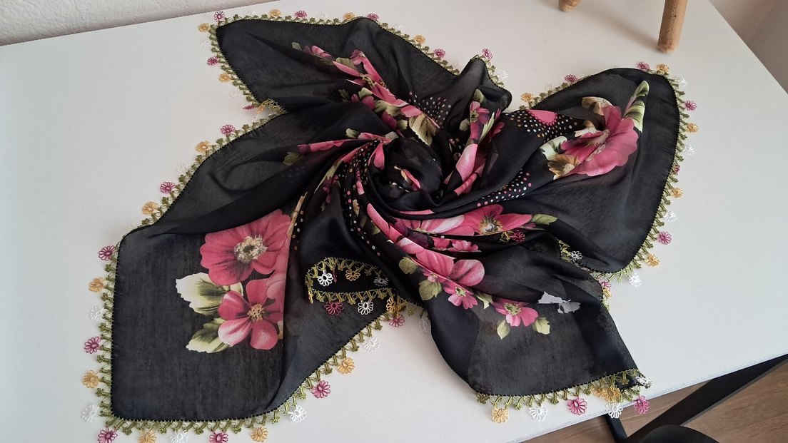 mekik oyası ve tığ oyası çember yazma - Görsel 4