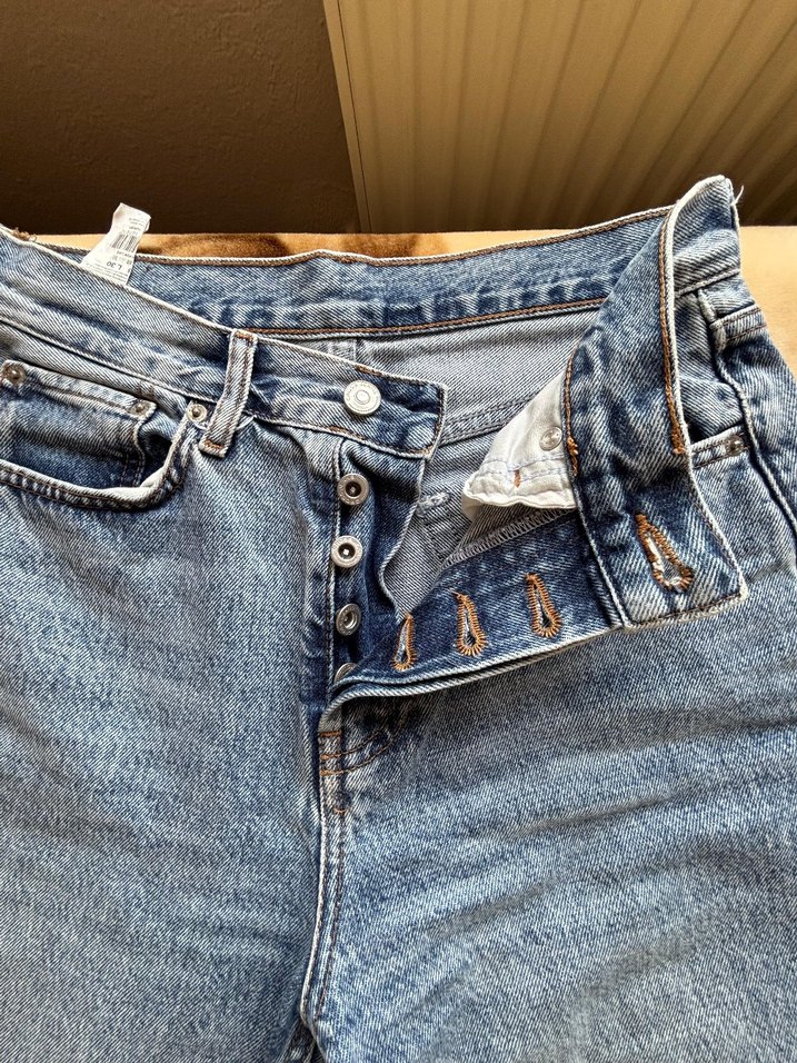 Dad fit boru paça kot pantolon - Görsel 3