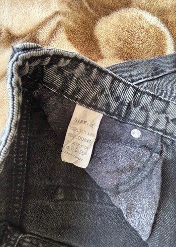 Gri Kadın Salaş Midi Boy Denim Pantolon - Görsel 2