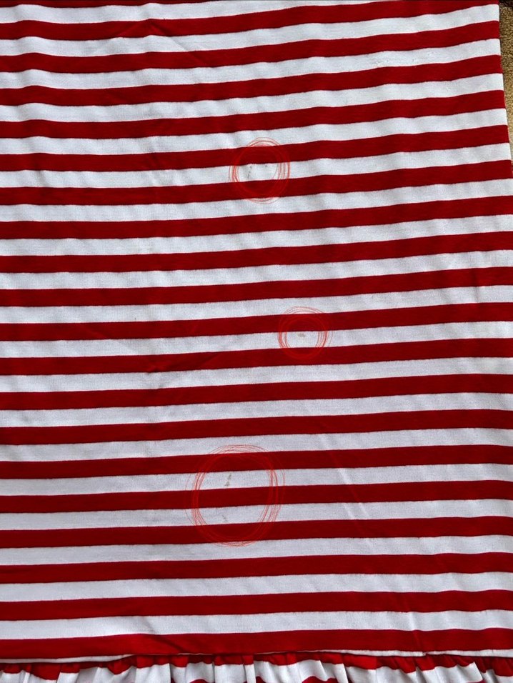 ÇİZGİLİ FIRFIRLI KIRMIZI TUNİK - Görsel 3