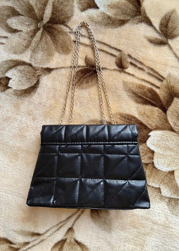 Siyah Deri Kadın Omuz Çantası - Görsel 2