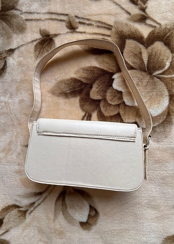 Beyaz Deri Kadın Vintage Çanta - Görsel 7