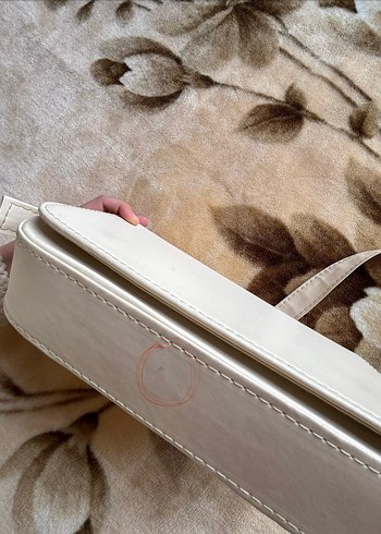 Beyaz Deri Kadın Vintage Çanta - Görsel 3