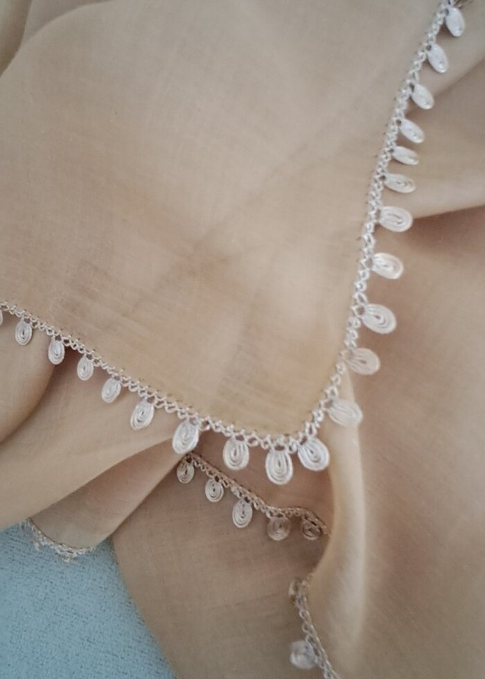 İğne oyası düz yeşil renk çember yazma - Görsel 5