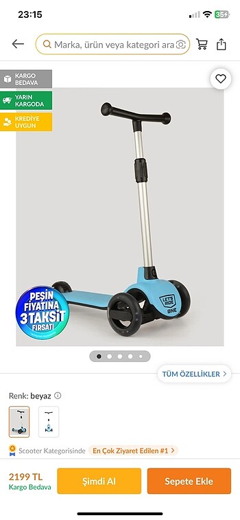 Lacoste Let?s be child scooter