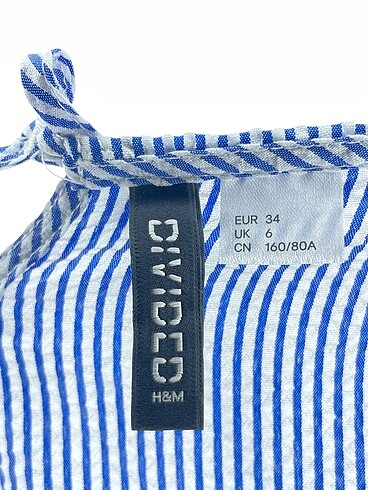 34 Beden mavi Renk H&M Kısa Elbise %70 İndirimli.