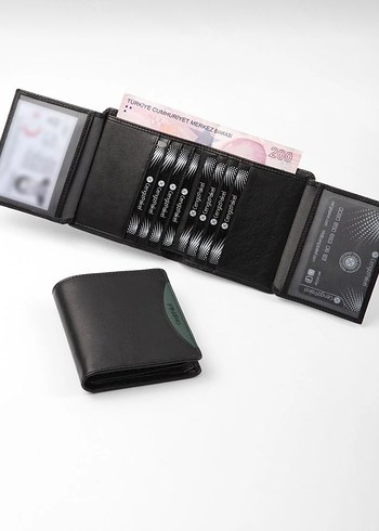 Hakiki deri Cengiz pakel Klasik Siyah Erkek Cüzdanı - Görsel 7