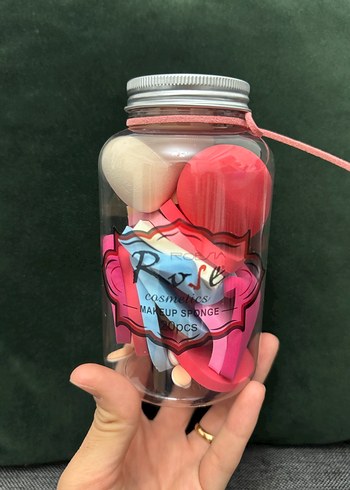 Renkli Makyaj Süngeri Seti ve Matte Allık - Görsel 2