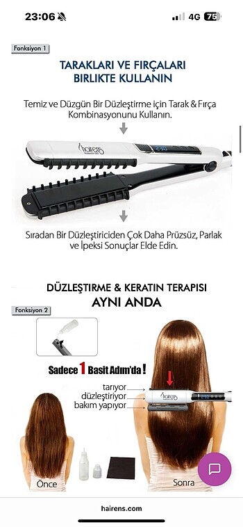 Prokeratin  Saç Düzleştirici Seti - Görsel 5