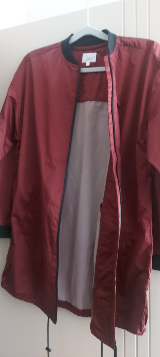 Bordo Midi Boy Kadın Yağmurluk - Görsel 4