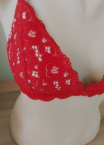 H&M Kırmızı Dantel Bohem Bralet H&M 80c