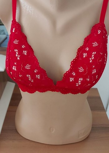 diğer Beden Kırmızı Dantel Bohem Bralet H&M 80c