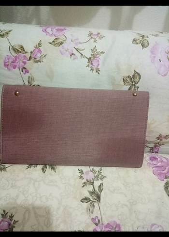 Vintage Pembe Tokalı Kadın Portföy Çanta - Görsel 4