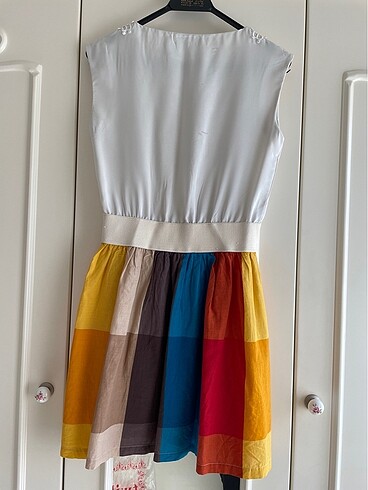 s Beden çeşitli Renk Dantelli Eteği Renkli Kısa Kadın Elbise