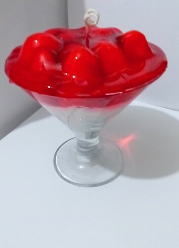 Çoklu çilek soslu tatlı mumu sweet candle hediyelik dekoratif öz - Görsel 2