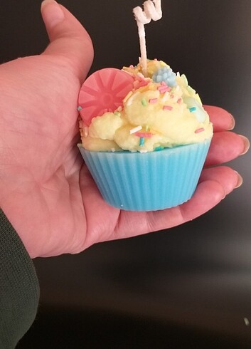 Mavi meyveli cupcake mumu  - Görsel 3