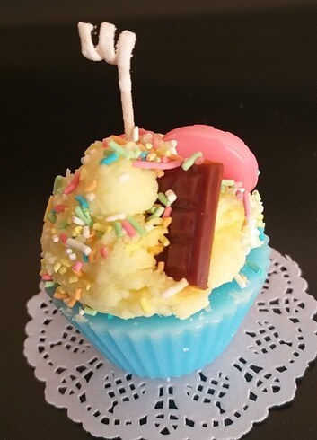 Mavi meyveli cupcake mumu  - Görsel 7