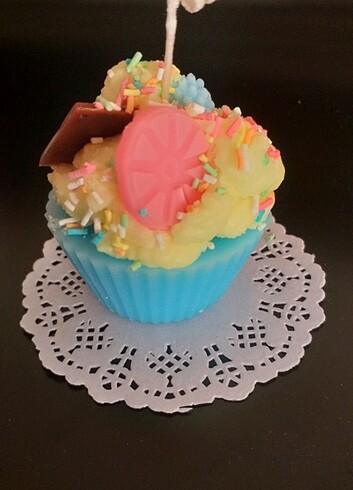 Mavi meyveli cupcake mumu  - Görsel 8