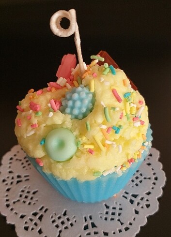 Mavi meyveli cupcake mumu  - Görsel 9