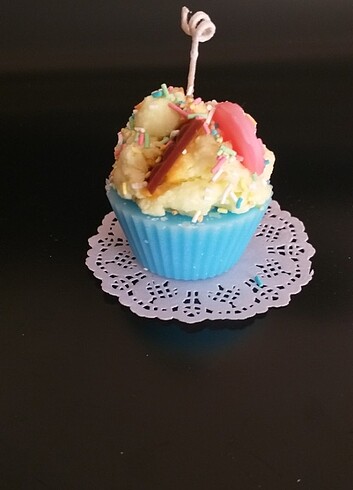 Mavi meyveli cupcake mumu  - Görsel 10